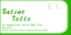 balint kelle business card